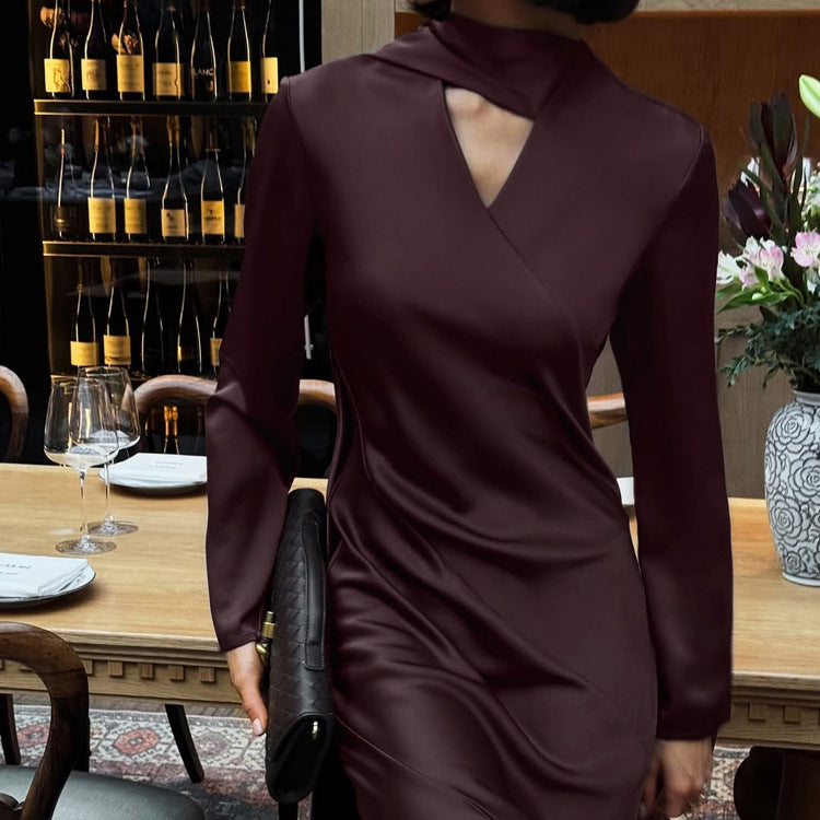 Robe CASSIE elegante à manches longues