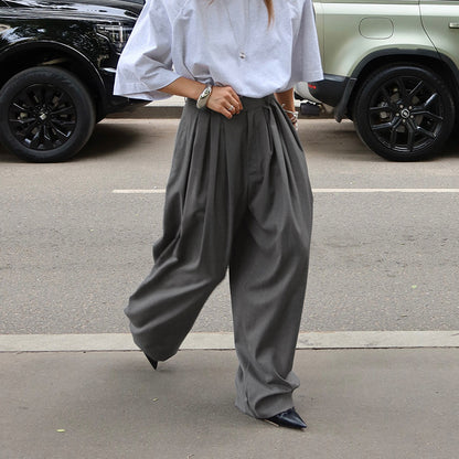 Pantalon DAISY plissé coupe large