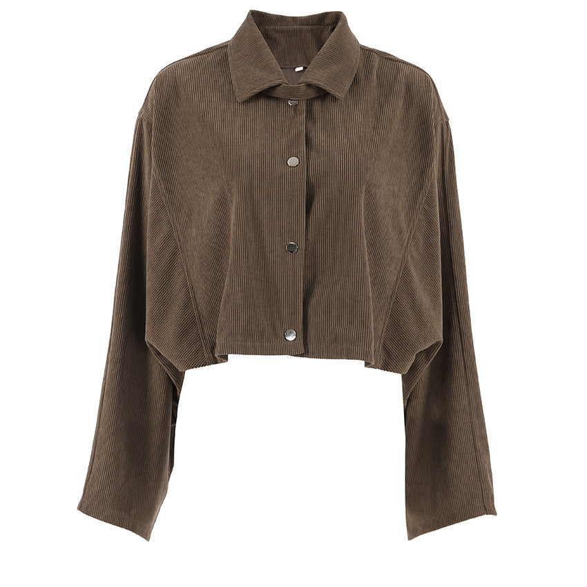 Manteau JANNAH en velours côtelé à manches longues