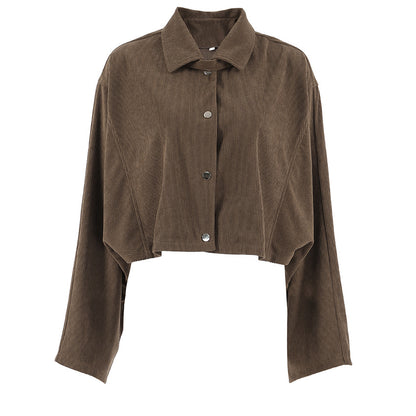 Manteau JANNAH en velours côtelé à manches longues