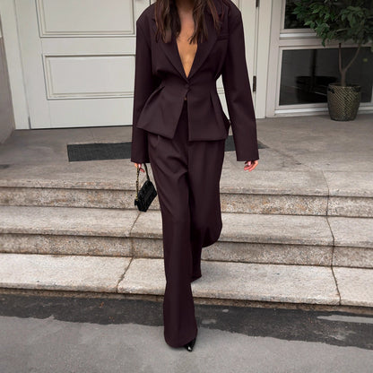 Ensemble TESSA blazer et pantalon à manches longues