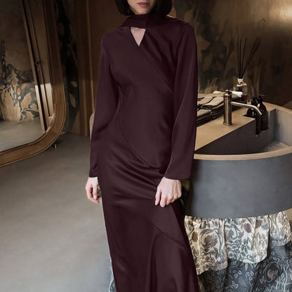 Robe CASSIE elegante à manches longues