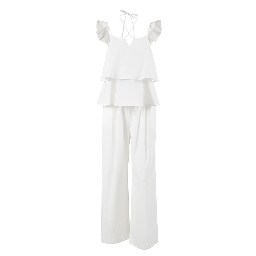 Ensemble VICTOIRE décontracté ample taille haute hes volantées