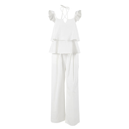 Ensemble VICTOIRE décontracté ample taille haute hes volantées