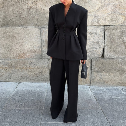 Ensemble BRIDGET blazer et pantalon à manches longues