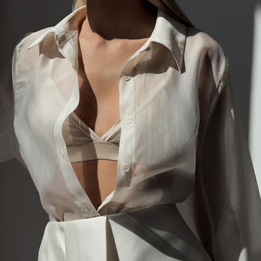 Chemise JEANNE- Transparence subtile